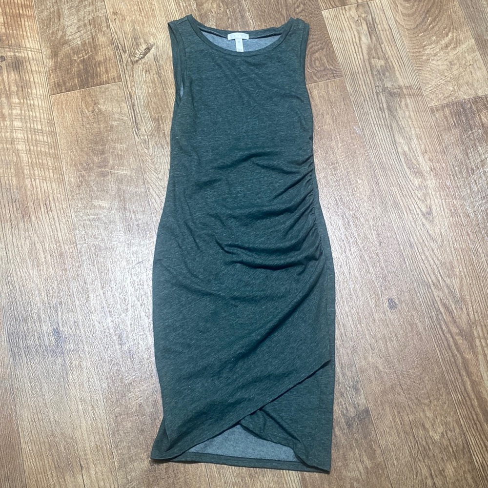 Nordstrom Ruched Green Midi Dress